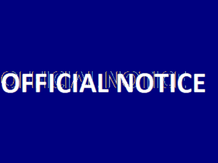 OFFICIAL NOTICE Official Notice GAPT